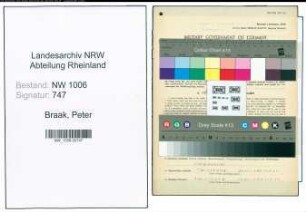 Entnazifizierung Peter Van De Braak , geb. 15.02.1888 (Landwirt)