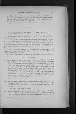 Versammlung zu Wolmar. - 1442 Febr. 20.