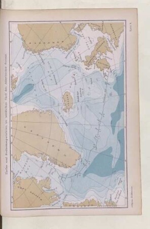Tiefen und Bodentemperaturen im nördlichen Theil des Atlantischen Oceans