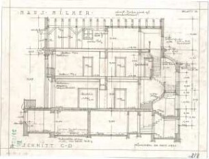 Fischer, Theodor; München; Haus Milker - Schnitt