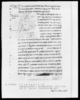 Bibel — Initiale A (ssimilatum est), Folio 23 recto