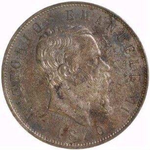 Münze, 5 Lire, 1870