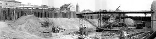 Bau der Staustufe Schweinfurt/Main