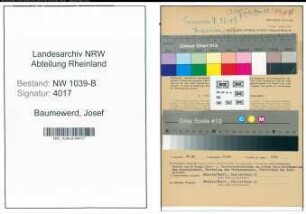 Entnazifizierung Josef Baumewerd , geb. 09.07.1904 (Angestellter)