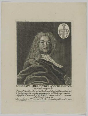 Bildnis des Nicolaus Hieronymus Gundling