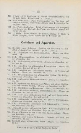Oelskizzen und Aquarellen
