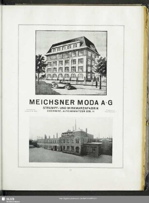 Meichsner Moda A.-G. : Strumpf- Und Wirkwarenfabrik