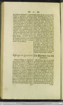Suffragia in Quarteriis