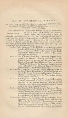 Part II. - Topographical surveys