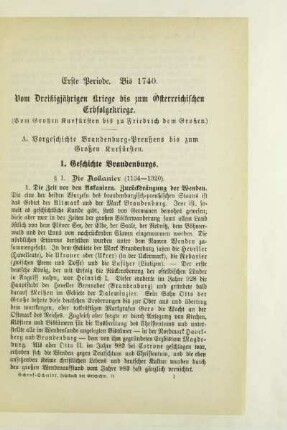Erste Periode. Bis 1740