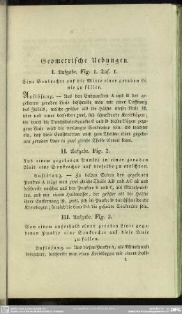 Geometrische Uebungen