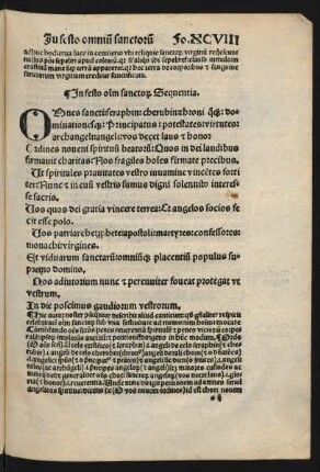 In festo omnium sanctorum Sequentia.