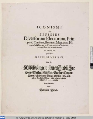 Iconismi, Sive Effigies Diversorum Electorum