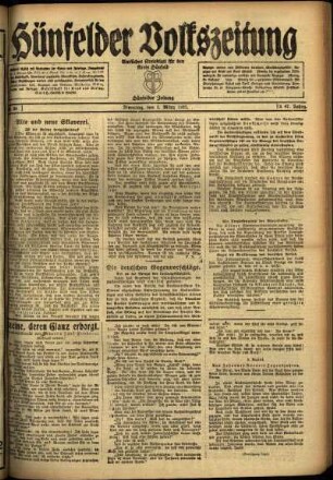 Ausgabe vom Dienstag, den 01. März 1921.