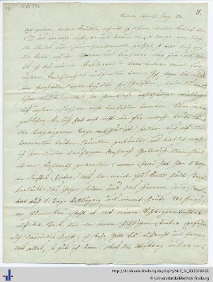 Nachlass J. G. Jacobi (NL 7/IV B 333) : Briefwechsel Pfeffel - Jacobi