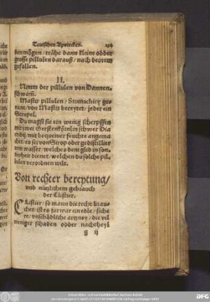 Von rechter bereytung/ vnd nützlichem gebrauch der Clistier.