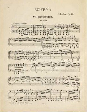 Suite [Nr. 1] in vier Sätzen : für Pianoforte zu 4 Hdn. einger. ; op. 113