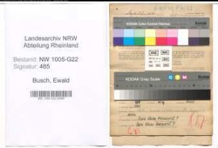 Entnazifizierung Ewald Busch , geb. 13.09.1907 (Milchkaufmann)