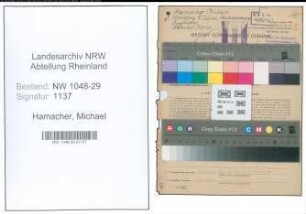 Entnazifizierung Michael Hamacher , geb. 23.06.1889 (Beamter)