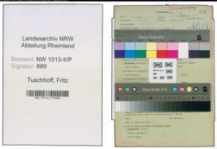 Entnazifizierung Fritz Tuschhoff , geb. 06.06.1911 (Polizist)