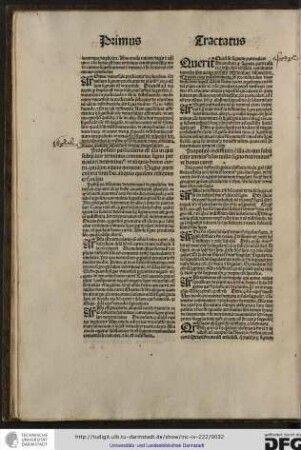 Postquam Petrus Hyspanus determinavit de propositione universali que inter alias habet quantitatem perfectiorem [..] hic consequenter determinat de aliis et primo de particulari...