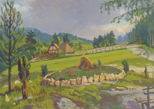 Hünengrab bei den altgermanischen Häusern bei Oerlinghausen (Teutoburger Wald)