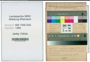 Entnazifizierung Felicia Janke , geb. 01.04.1904 ()