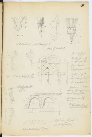 St. Peter und Paul, Weißenburg: Details (aus: Skizzen- und Fotoalbum 7)