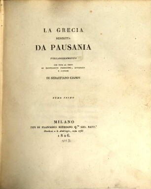 La Grecia descritta, 1