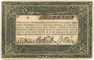 Geldschein, 1 Reichstaler, 1824 - 1825?