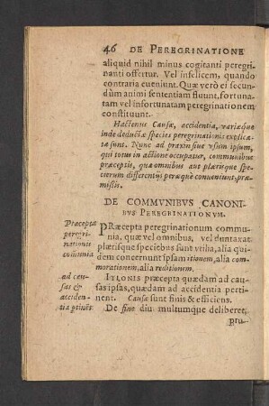 De Communibus Canonibus Peregrinationum.