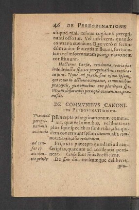 De Communibus Canonibus Peregrinationum.