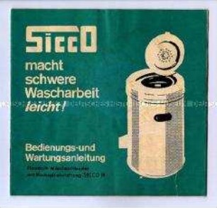 Prospekt zur Sicco-Wäscheschleuder