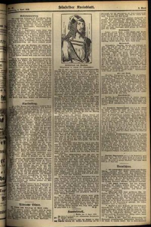Zweite Ausgabe vom Donnerstag, den 05. April 1928.