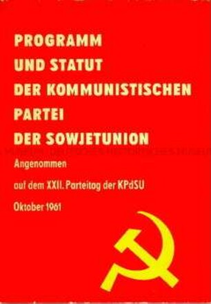 Programm und Statut der KPdSU