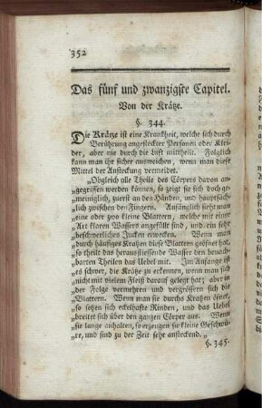 Das fünf und zwanzigste Capitel. Von der Krätze.