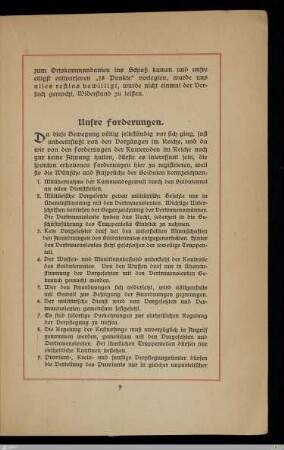 Unsre Forderungen
