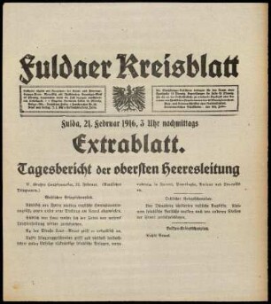 Ausgabe vom Montag, den 21. Februar 1916.