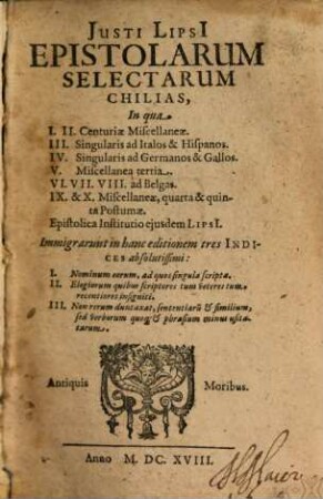 Epistolarum selectarum chilias