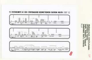 Stadtkern, Dorsten-Wulfen (Diplomarbeit bei Kurt Dübbers): Systemschnitte 1:500