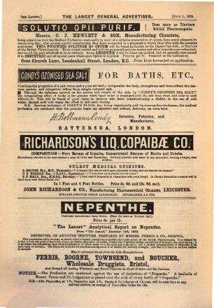 The lancet. 1876, [4.] Advertiser