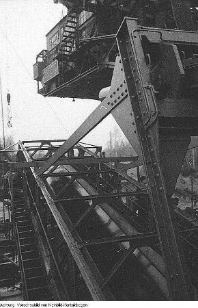 Lauchhammer. Braunkohletagebau. Bagger - Reparaturarbeiten, 1957/59