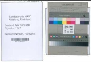 Entnazifizierung Hermann Niederrohrmann , geb. 18.02.1893 (Maschinenmeister)