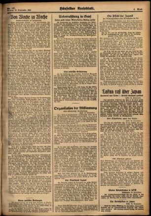 Zweite Ausgabe vom Montag, den 24. September 1934.