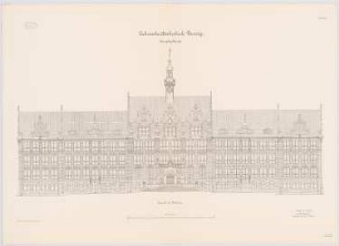 Hauptgebäude der Technischen Hochschule Danzig: Nordansicht 1:100