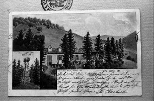 Freiburg i. Br.: Postkarte Jägerhäusle und Aussichtsturm