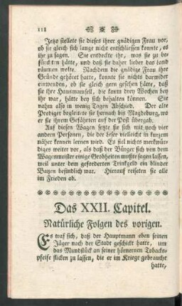 Das XXII. Capitel. Natürliche Folgen des vorigen.