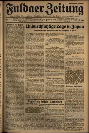 Ausgabe vom Donnerstag, den 27. Februar 1936.