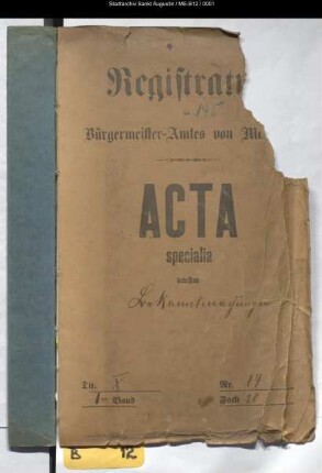 Bekanntmachungen von Impfungen, Militärschäden, Steuern, Musterungen, Industrie, Etat - specialia -