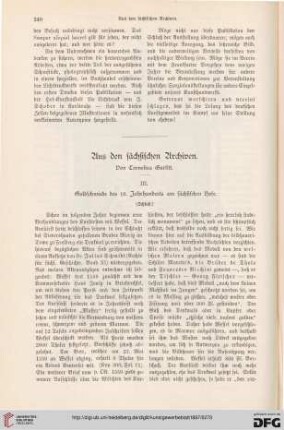 Aus den sächsischen Archiven, [6]: Goldschmiede des 16. Jahrhunderts am sächsischen Hofe